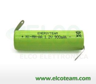 Batteria stilo AA 900 mAh Ni-Mh EnergyTeam lamelle a saldare