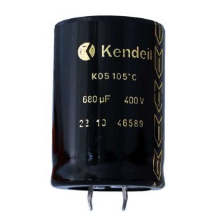 Condensatore Elettrolitico Kendeil K05 680uF 400V 35x50mm Snap In passo 10mm K05400681_PM0E050