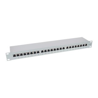 Patch Panel Rack 19 pollici Cat 6 24 Porte Grigio Chiaro InLine 76224