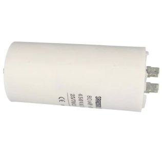 Condensatore per Avviamento Motori 80uF 450VAC 60x120mm con vite di fissaggio M8