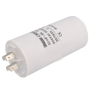 Motor Starting Capacitor 50uF 450VAC 50x106mm without tang