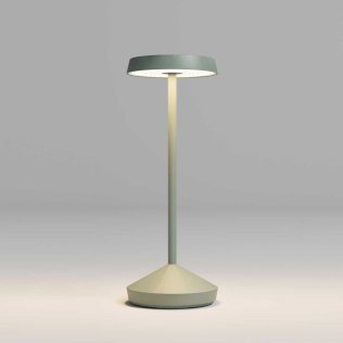 REDO Sophie Lampada da Tavolo Verde Ricaricabile Dimmerabile LED 2,2W IP65 con base di ricarica