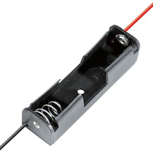 Battery holder for 1 AA AA battery with 150 mm wires