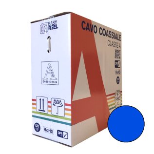 FMC H355A Cavo Antenna Coassiale Tv e Sat Ø5mm per uso interno, Classe A, Colore Blu