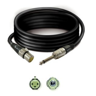 Cavo Audio Jack Mono 6,3 Maschio - XLR 3 Poli Femmina 6 metri