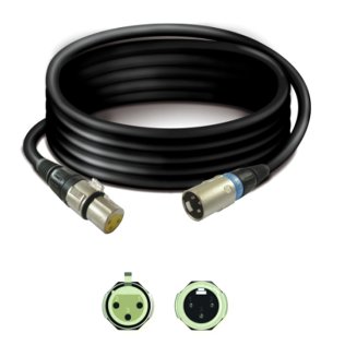 Cavo Audio XLR 3 Poli Maschio - XLR 3 Poli Femmina 6 metri