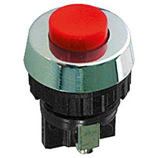 Panel push button normally open NO red 15mm 250V 0,7A