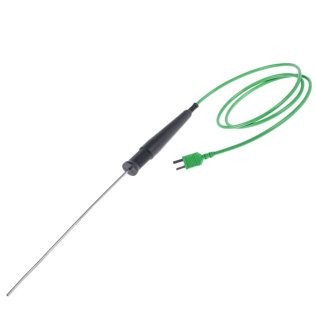 KM09 Immersion temperature probe with type K thermocouple 210 x 3 mm from -200 to 1100°C