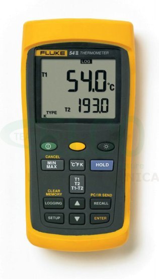Fluke 54-II dual channel precision thermometer with memory and PC interface