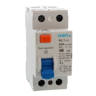 Chint NL1-63 Interruttore differenziale puro 2P 25A 30mA 6kA Tipo A