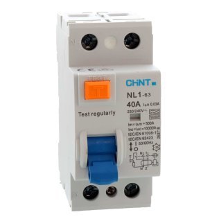 Chint NL1-63 Interruttore differenziale puro 2P 40A 30mA 10kA Tipo F