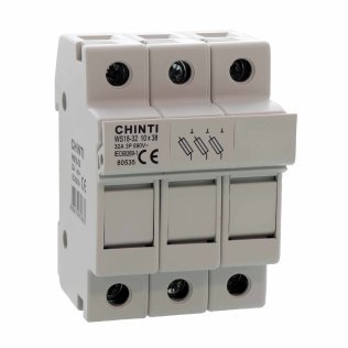 Chint Base Portafusibile 3P 10,3x38 32A 3 moduli DIN