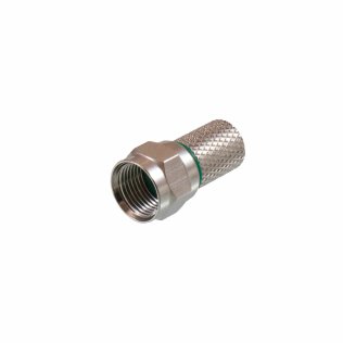 Screw-on F connector for 6.8 mm Twist On MicroTek series cable