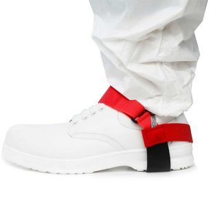 Copritacco Sottoscarpa ESD Riutilizzabile con Chiusura in Velcro Rosso
