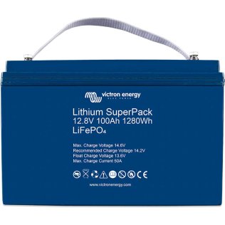 Batteria al Litio 12V 100Ah SuperPack LiFePO4 12,8V Victron Energy - BAT512110710