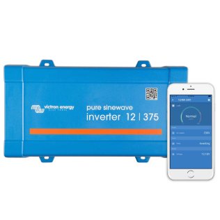 Victron Energy 12/375 VE.Direct Inverter onda sinusoidale pura 12V 375VA / 300W Schuko