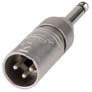 Neutrik NA2MP Adapter 3-pin XLR plug - 6,3mm mono plug