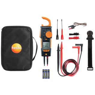 Testo 770-3 Pinza Amperometrica 600A AC/DC a vero valore RMS con funzione wattmettro Premium Kit 0590 7703 03