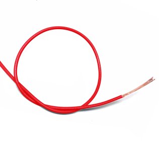 Red flexible unipolar cable 1x0.22mm Tasker C130