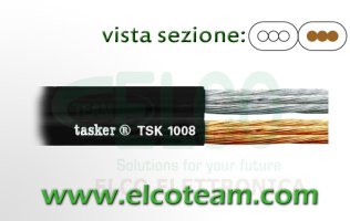 Piattina audio nero 2x1 mm Tasker TSK1008 