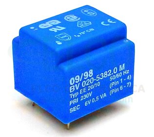 Encapsulated Transformer Era EE20 0.5VA - 230V - 6V