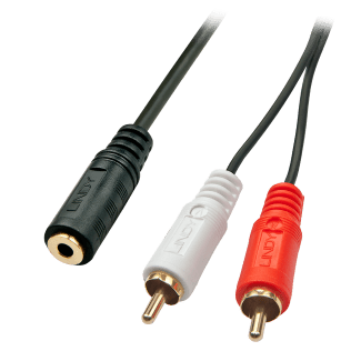 Lindy 35680 Audio Cable Jack 2 x RCA male / male 1 meter