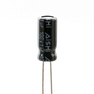 Condensatore Elettrolitico 1uF 100 Volt 105°C Aishi 5x11