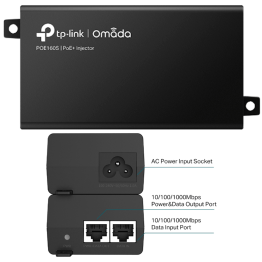 Omada POE160S TL-POE160S Adattatore Poe Injector PoE+ 802.3af/at 30W | Dist. max. 100mt