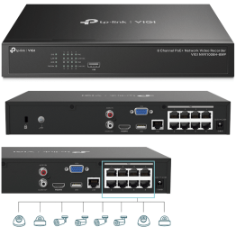 VIGI NVR1008H-8MP Network Video Recorder PoE+ 8 Canali | VIGINVR POE 113W 1xSATA VGA/HDMI 80Mbps