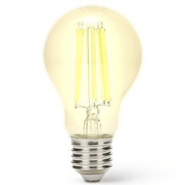 Lampadina Stile Vintage | LED a filamento, Forma a Goccia A60, 7W/1521lm, base E27, 3000K | Classe A