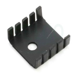 Dissipatore tipo ML7 per TO-220 Anodizzato Nero RTH 29°C/W