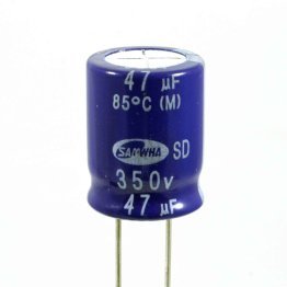 Condensatore Elettrolitico 47uF 350V 85°C Samwha 16x21 mm