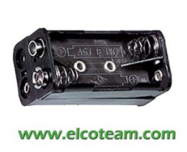 Battery holder for 4 AAA 2-2 min