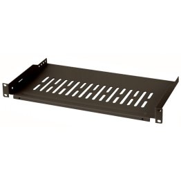 Mensola ripiano fisso per rack 19" profondità 25cm nero