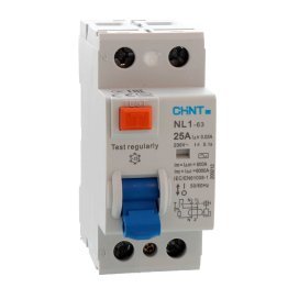 Chint NL1-63 Interruttore differenziale puro 2P 25A 30mA 6kA Tipo AC