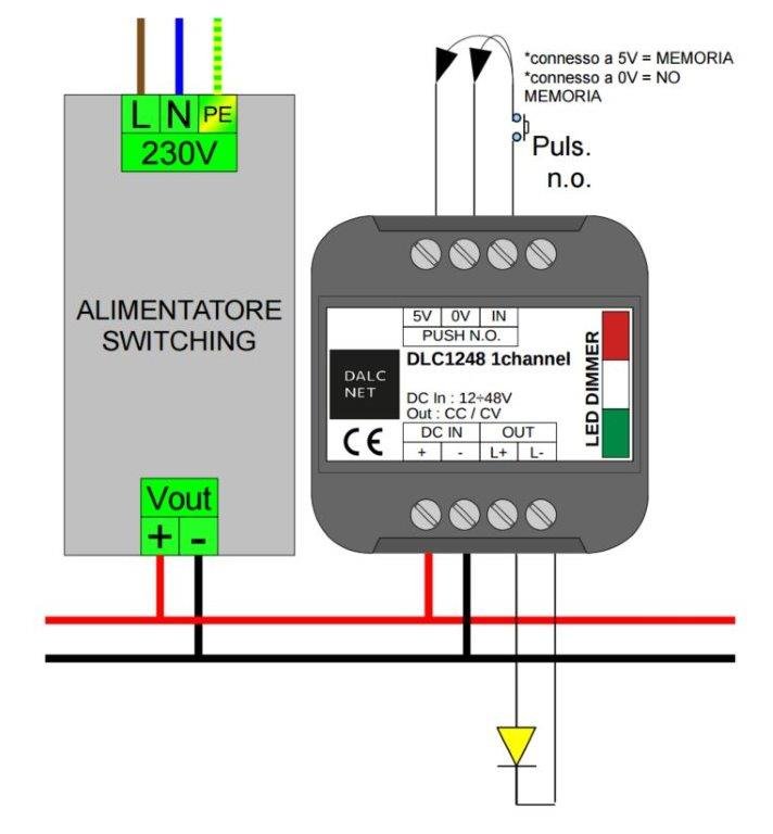 DalcNet DLC1248 Dimmer connection diagram