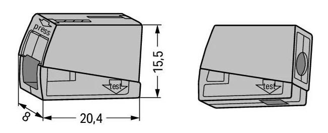 Wago 224-101 Quick connection for connecting Chandeliers, Lamps and LED Lighting