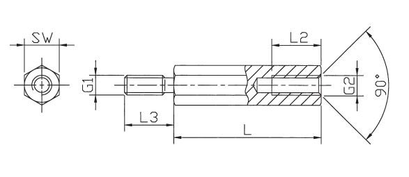 Distanziatore M5 size