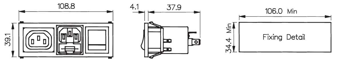 Bulgin BHZ13 size