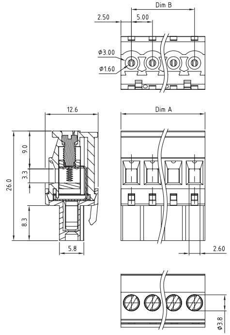 Dimensioni Morsetto Serie 69134471000x