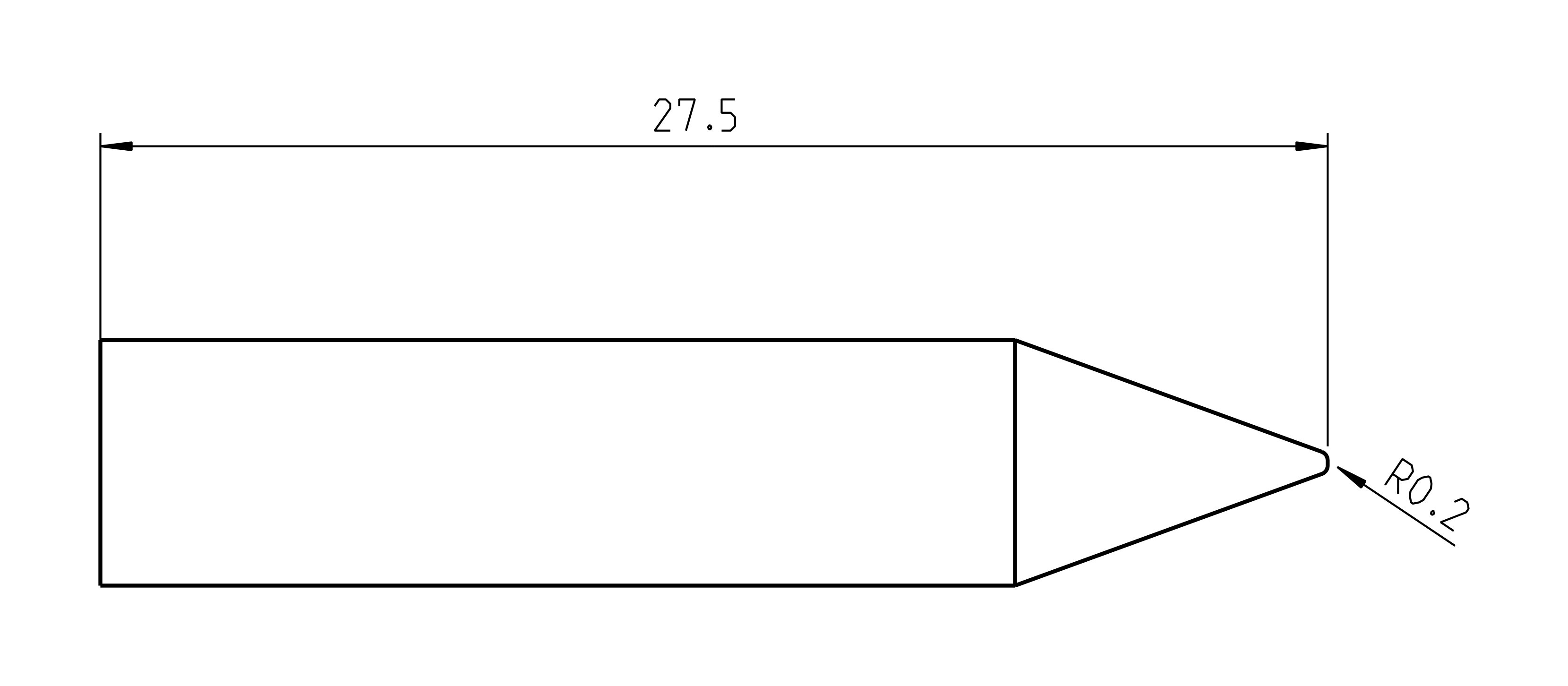 520RTUS004C ultra punta saldante dimensioni