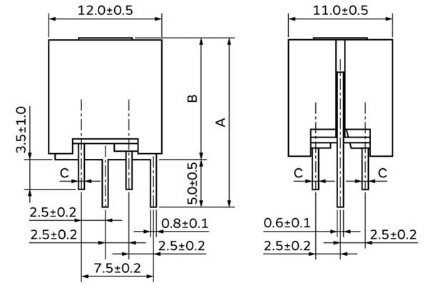 Dimensioni - Murata BNX002-11 Filtro antidisturbo DC 50VDC 10A 40dB@1MHz-1GHz