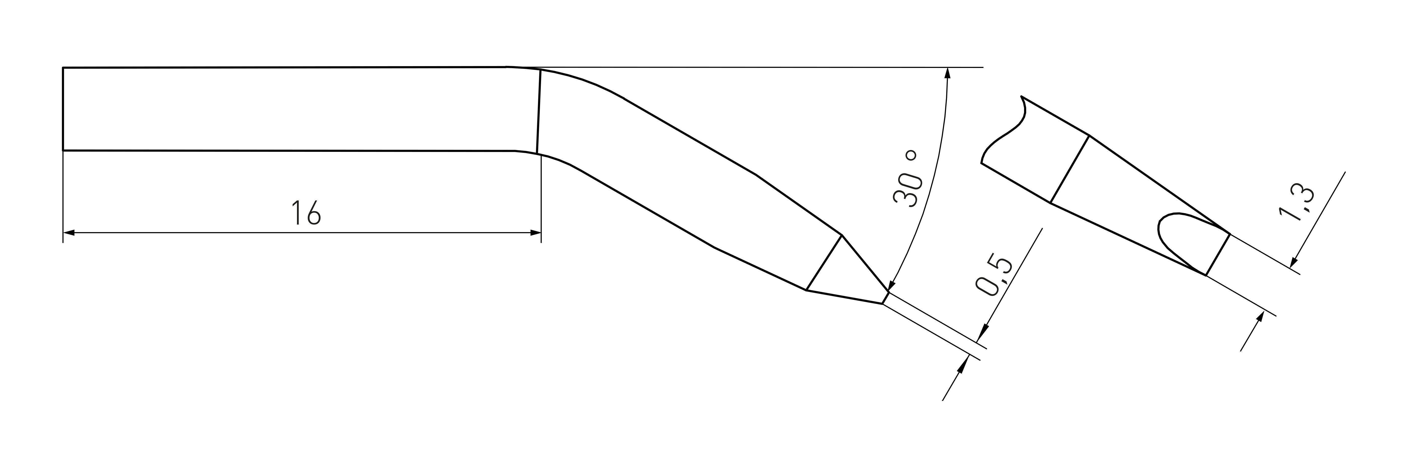 weller RTMS 013SX MS punta cacciavite mil standard 1,3x0,5mm