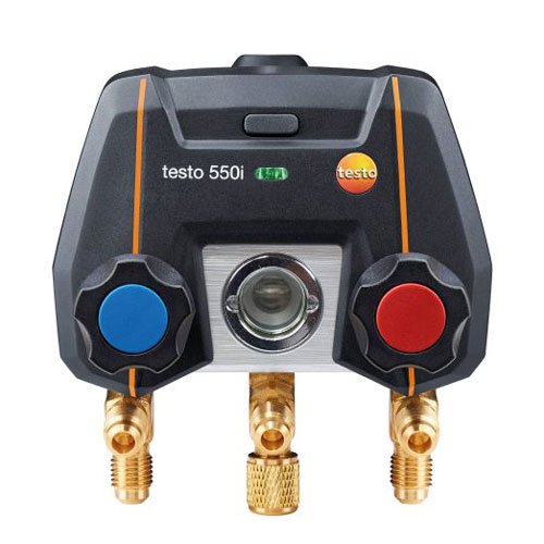 testo 550i - App-controlled digital manifold with Bluetooth and 2-way valve block