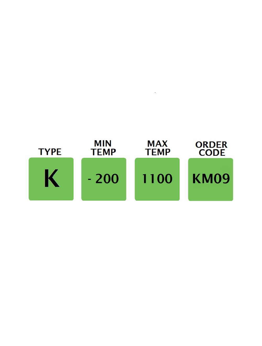 TM Electronics KM09 sonda di temperatura con termocoppia K