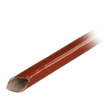 1mt Guaina Trecciata Tipo Sterling 3,5 mm | Rossa | Fibra di Vetro Rivestita con Silicone