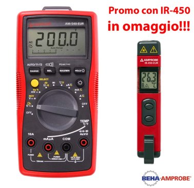 Amprobe AM540 Multimetro Digitale + Termometro IR450