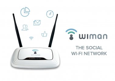 wiMAN Social Wi-Fi Router 4 porte n/g/b, 2 Antenne, 300Mbps Wireless N