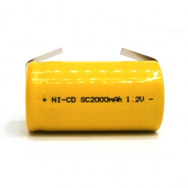 Batteria sub-mezza torcia SC 2.0Ah Ni-Cd MKC lamella a saldare 