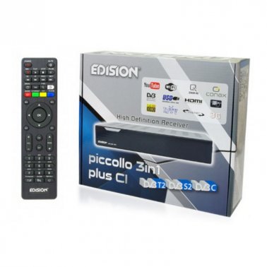 Edision Piccollo 3 in 1 Plus Decoder combo DVB-T2 e DVB-S2